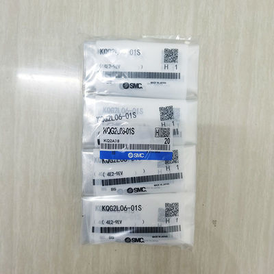 SS316 एल के आकार का थ्रेडेड गैस पाइप संयुक्त KQG2L06-01S SMC IOC