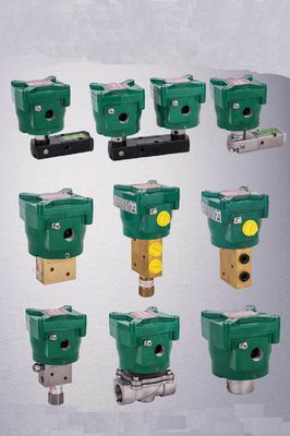 NF8551B402MO-24VDC 1/4 इंच Asco 4 Way Solenoid Valve 2 PSI न्यूनतम संचालन
