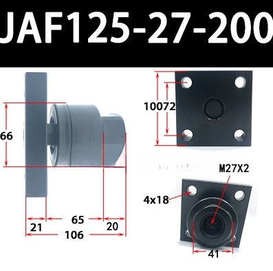 JAF125-27-200 M27x2 वायु सिलेंडर संगतता के लिए नाममात्र आकार सरल डिजाइन