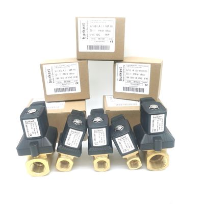 Burkert सोलेनोइड कंट्रोल वाल्व 00125367 6014 C डायरेक्ट एक्टिंग बॉटम प्लेट कनेक्शन सामान्य रूप से बंद 2.0 फ्लो होल DC24V 8W पीतल वाल्व शरीर 0 ~ 10bar