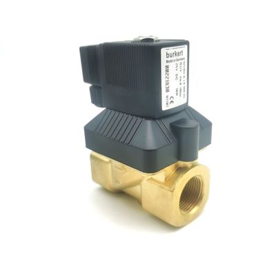 Burkert सोलेनोइड कंट्रोल वाल्व 00125367 6014 C डायरेक्ट एक्टिंग बॉटम प्लेट कनेक्शन सामान्य रूप से बंद 2.0 फ्लो होल DC24V 8W पीतल वाल्व शरीर 0 ~ 10bar