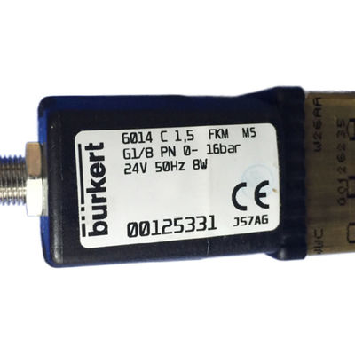 Burkert सोलेनोइड वाल्व स्टेनलेस स्टील शरीर एनबीआर सील 00125331 6014 0-16bar