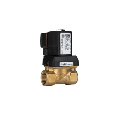 00301170 BURKERT 5404 G1/2 2/2 सामान्य रूप से खुला 12 प्रवाह छेद FKM (फ्लोरो रबर) सील पीतल वाल्व शरीर AC24V 8W 1-32bar