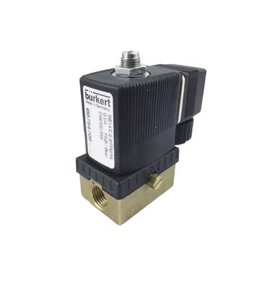 00301170 BURKERT 5404 G1/2 2/2 सामान्य रूप से खुला 12 प्रवाह छेद FKM (फ्लोरो रबर) सील पीतल वाल्व शरीर AC24V 8W 1-32bar