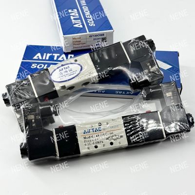 4V130C-M5 AIRTAC विद्युत चुम्बकीय वाल्व AC220V DC24V 5/3-Way विस्फोट प्रूफ