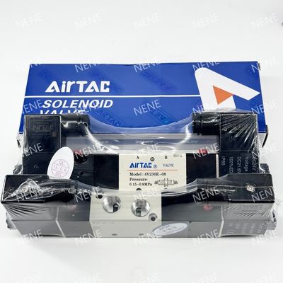 सोलेनोइड वाल्व 4V330C-08 एयरटाक हवा के लिए 0.15 से 0.8 एमपीए 21 से 114 पीएसआई द्रव वायु