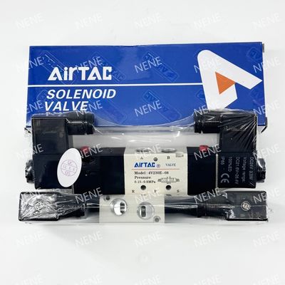 सोलेनोइड वाल्व 4V330C-08 एयरटाक हवा के लिए 0.15 से 0.8 एमपीए 21 से 114 पीएसआई द्रव वायु