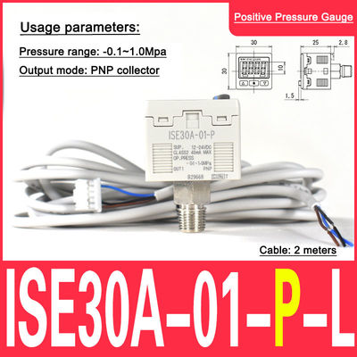ISE30A-01-P ISE30A-01-P-L SMC डिजिटल प्रेशर गेज सकारात्मक दबाव पी प्रकार