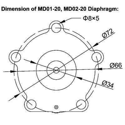 TH-5820-B MD01-20 MD02-20 3/4' Taeha पल्स वाल्व के लिए डायफ्राम TH-4820-B TH-5825-B TH-5820-C TH-4820-C