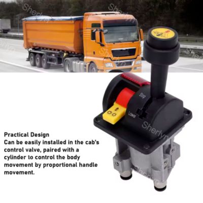 BKQF34-B 14750650H 4 छेद डंप ट्रक रबर हैंडल वाल्व M6 लॉक्ड हाइड्रोलिक डंप ट्रक कंट्रोल वाल्व ﻿