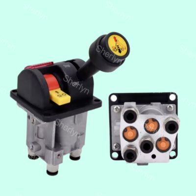 BKQF34-B 14750650H 4 छेद डंप ट्रक रबर हैंडल वाल्व M6 लॉक्ड हाइड्रोलिक डंप ट्रक कंट्रोल वाल्व ﻿