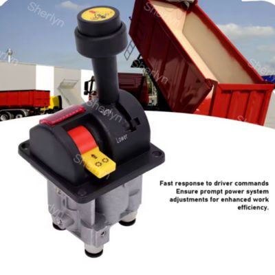 BKQF34-B 14750650H 4 छेद डंप ट्रक रबर हैंडल वाल्व M6 लॉक्ड हाइड्रोलिक डंप ट्रक कंट्रोल वाल्व ﻿