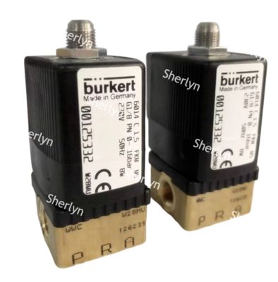 Burkert Electromagnetic Valve 00125332 G1/8 AC220V 6014 C Normally Closed 0~16bar 3/2 Way Brass Body