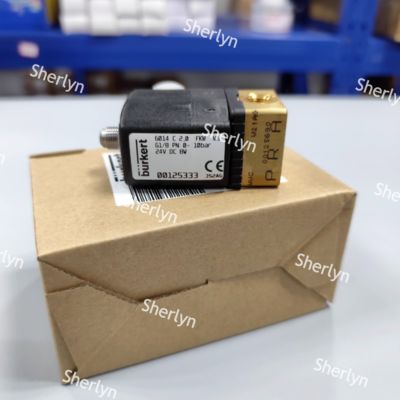 Burkert 00125334 दो स्थिति तीन-तरफा सोलेनोइड वाल्व 6014 सीरीज सी सामान्य रूप से बंद G1/8 पीतल वाल्व शरीर