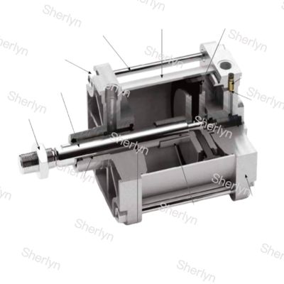 P1F श्रृंखला PARKER ISO15552 P1F-S032MC-0075-0000 डबल एक्टिंग एयर सिलेंडर ऑटोमेशन घटक