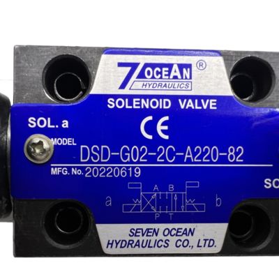 7ocean DSD-G02-2C-A220-82 वायवीय सोलेनोइड वाल्व हाइड्रोलिक सोलेनोइड वाल्व
