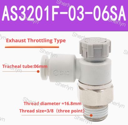 SMC Type Tracheal Joint Throttling Speed Control Valve AS1201F-M5-04