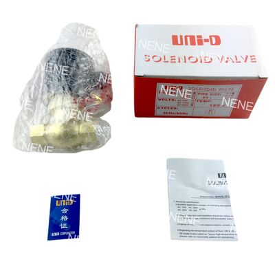 यूएस-10 यूनिड न्यूमेटिक सोलेनोइड वाल्व 3/8" एनपीटी 2/2 वे सामान्य रूप से बंद (एन.सी)