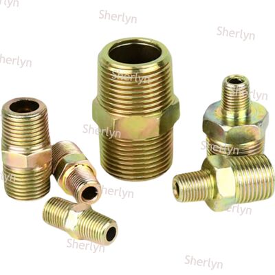 हाइड्रोलिक वायर हाई प्रेशर ट्रांज़िशन जॉइंट कार्बन स्टील फ्लैट माउथ 3 पॉइंट्स