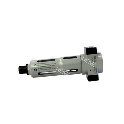 159612 फेस्टो LF-1/8-D-MINI संपीड़ित वायु फ़िल्टर जिंक मिश्र धातु आवास धातु बाउल गार्ड सिंटर्ड फ़िल्टर G1/8 पोर्ट 0.5-12 बार 40 µm मैनुअल ड्रेन