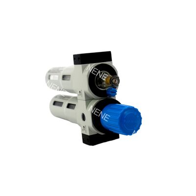 Air preparation unit Festo FRC-3/8-D-7-MINI-A 162764 Pneumatic FRL Unit G3/8 40μm Fully Automatic Drain 0.5-7bar 1500L/min Zinc Die-Cast With Pressure Gauge Metal Bowl Guard