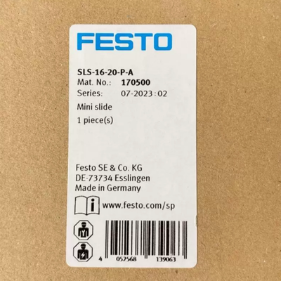 Festo 170488 SLS-6-20-P-A डेस्कटॉप कस्टम ऑटोमेशन जेग के लिए शॉर्ट स्ट्रोक गाइडेड एयर सिलेंडर