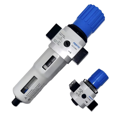 FESTO LF-1/2-D-MAXI-A जस्ता मिश्र धातु संपीड़ित हवा फिल्टर 40μm मैनुअल ड्रेन 0.5-12bar