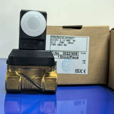 Burkert 6213 सोलेनोइड वाल्व 00221602 G1/2 2/2 NC DC24V 8W पीतल शरीर NBR सील 0-10bar