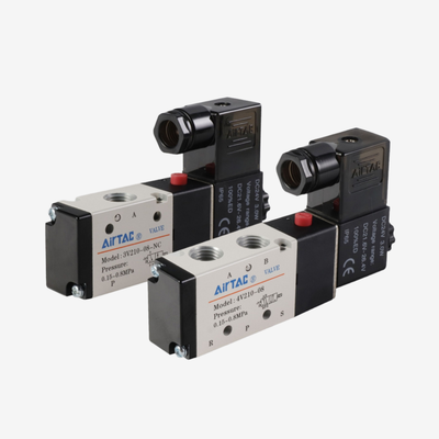 एयरटैक AC220V DC24V सोलनॉइड कॉइल 4V सीरीज न्यूमेटिक सोलनॉइड वाल्व के लिए अलग रिप्लेसमेंट कॉइल F क्लास इंसुलेशन डीन कनेक्टर वाइड वोल्टेज टॉलरेंस