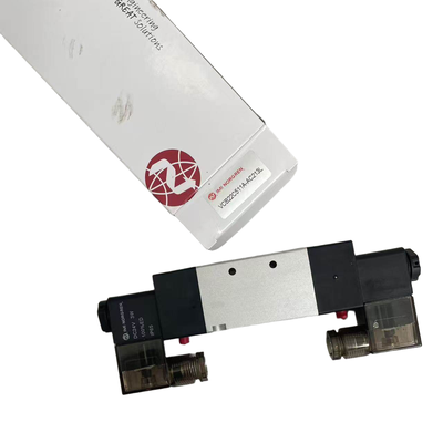G3/8 डबल सोलनॉइड लैचिंग वाल्व NORGREN VCB22C511A-AC213L 24VDC 5/2 कन्वेयर सिस्टम के लिए वायवीय दिशात्मक वाल्व 1800 L/min प्रवाह