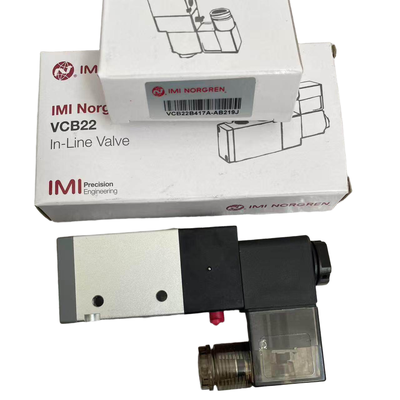 स्प्रिंग रिटर्न सोलेनोइड वाल्व NORGREN VCB22B417A-AB219J G1/4 AC220V 3/2 NC ब्लो मोल्डिंग मशीन के लिए वायवीय दिशात्मक वाल्व