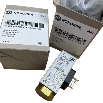 G1/4 थ्रेड 0.5-8बार प्रेशर स्विच NORGREN 0880323 मशीन टूल फ्लूइड पाइपलाइन के लिए प्रेशर मॉनिटर