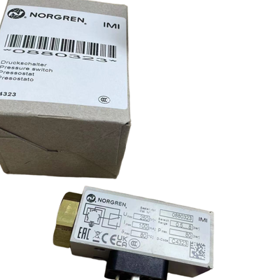 G1/4 थ्रेड 0.5-8बार प्रेशर स्विच NORGREN 0880323 मशीन टूल फ्लूइड पाइपलाइन के लिए प्रेशर मॉनिटर