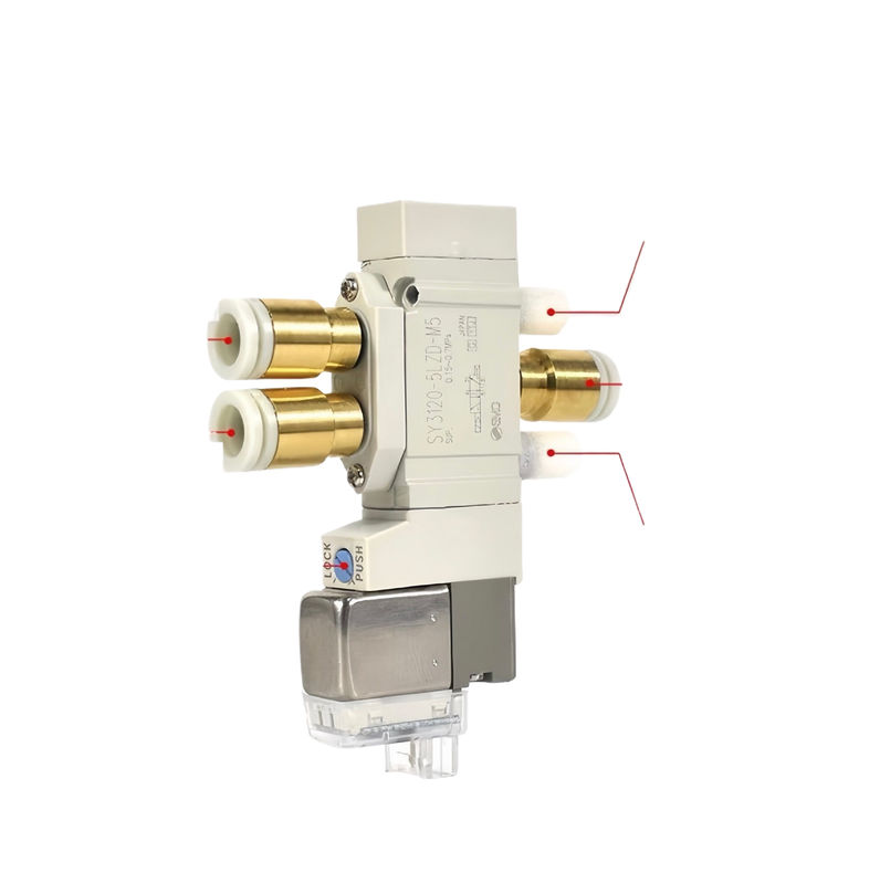 एसएमसी SY3420-5LZD-C4 वायवीय सोलेनोइड वाल्व DC24V 3 स्थिति निकास केंद्र पोर्ट आकार Ø4