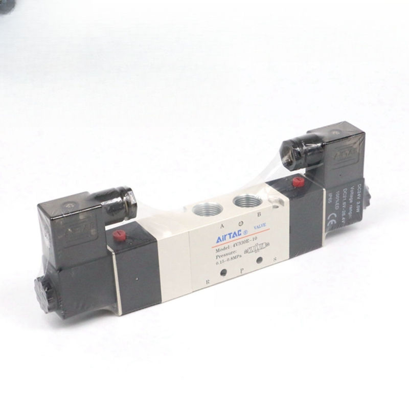 Airtac 4V330E-10: सोलेनोइड एयर वाल्व ((5/2,5/3 रास्ता) - 4V330E10BI 4V330P-10 AC220V