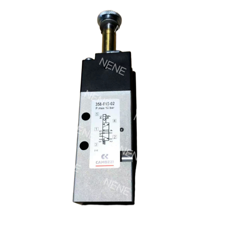 कैमोजी 358-015-02-G77 सोलेनोइड वाल्व 5/2 वे 1/8" 24V DC 3.1W /48V AC 3.8VA