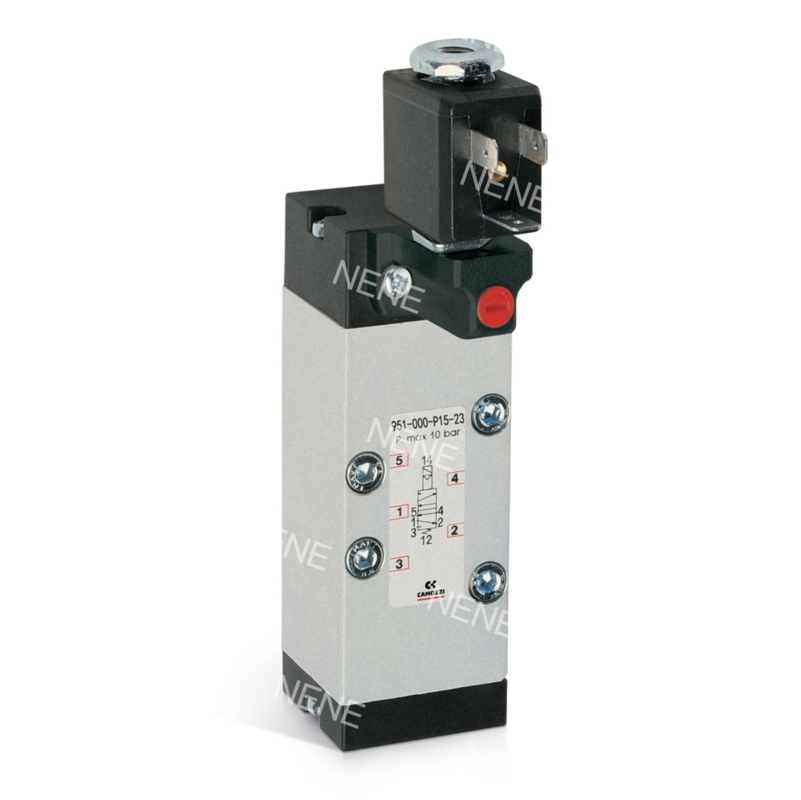 CAMOZZI 951-000-P11-23-G7J सोलेनोइड वाल्व ISO5599-1 आकार 1 5/2 रास्ता, डबल सोलेनोइड 230V AC 3.5VA