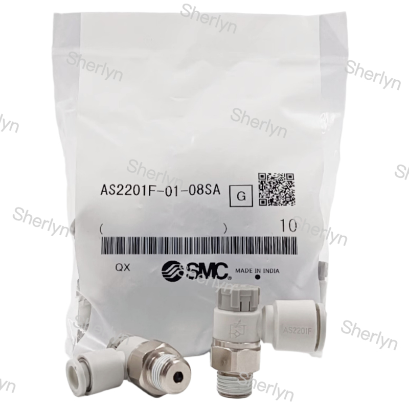 SMC Type Pneumatic Speed Regulating Throttle Valve Connector AS2201F-02-06S