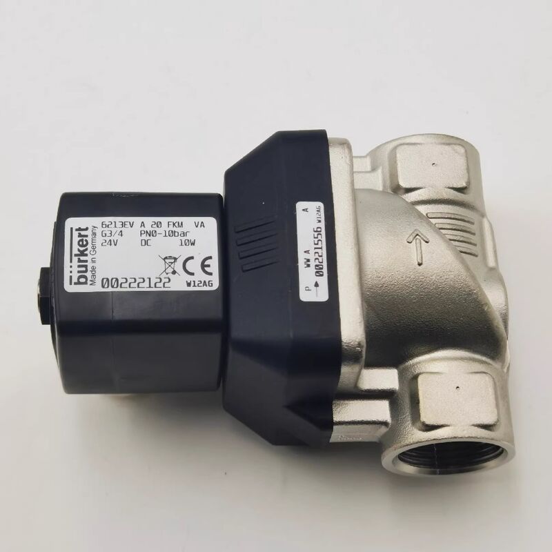 BURKERT 00222122 00222123 00222125 6213EV A 20 FKM VA G3/4 PN0-10bar स्टेनलेस स्टील सोलेनोइड वाल्व