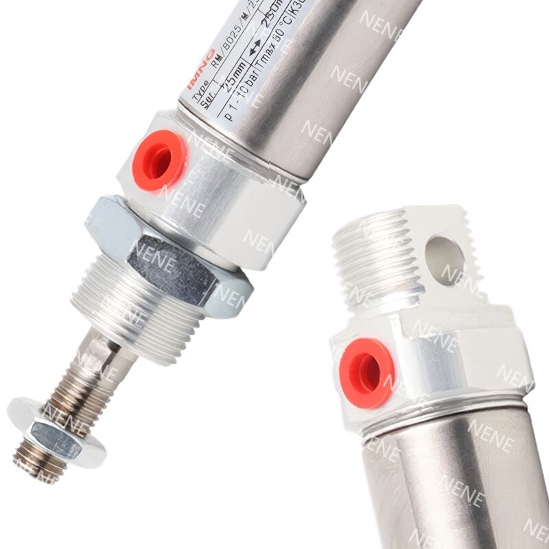 चुंबकीय पिस्टन RM/28010/M/20 Ø10mm 20mm स्ट्रोक NORGREN कॉम्पैक्ट सिलेंडर आईएसओ 6432 पोजीशन सेंसिंग तैयार