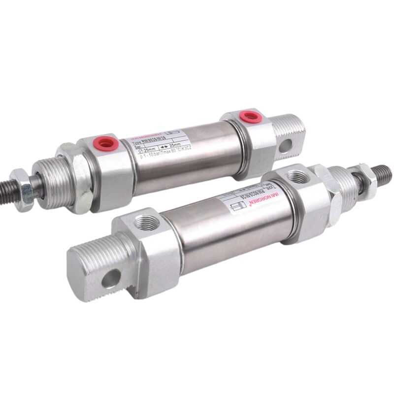 Ø12×50mm RM/28012/50 स्टेनलेस स्टील शॉर्ट स्ट्रोक सिलेंडर नॉरग्रेन ऑटोमेशन के लिए आदर्श