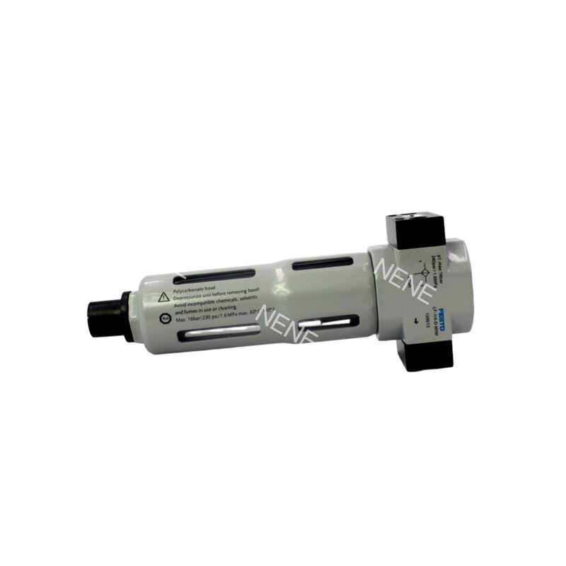 मैनुअल ड्रेन के साथ फ़िल्टर नियामक 40 μm ग्रेड Festo LFR-1/8-D-MINI 159630 मरम्मत कास्ट जिंक 0.5-12 बार G1/8 750 L/min दबाव गेज लॉक घुमावदार घुमावदार धातु कटोरा गार्ड