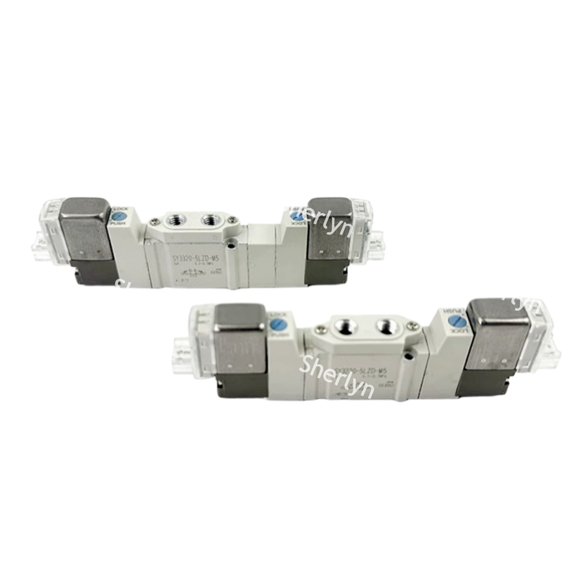 कॉम्पैक्ट M5 पोर्ट DC12V पायलट सोलेनोइड वाल्व SMC SY3120-6LZD-M5 SMT वितरण के लिए कम शक्ति