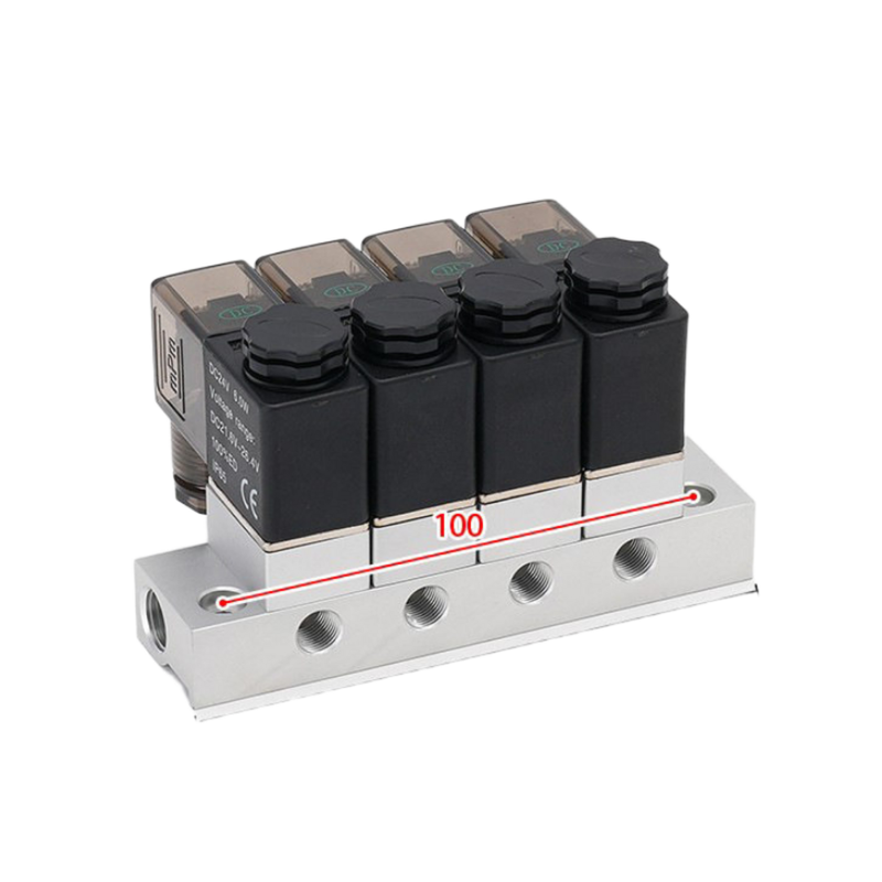 1-इनलेट-5-आउटलेट 2V025-06-5F सोलेनोइड वाल्व मैनिफोल्ड और 2V025-06-4F 1-इनलेट-4-आउटलेट FKM सील रिंग