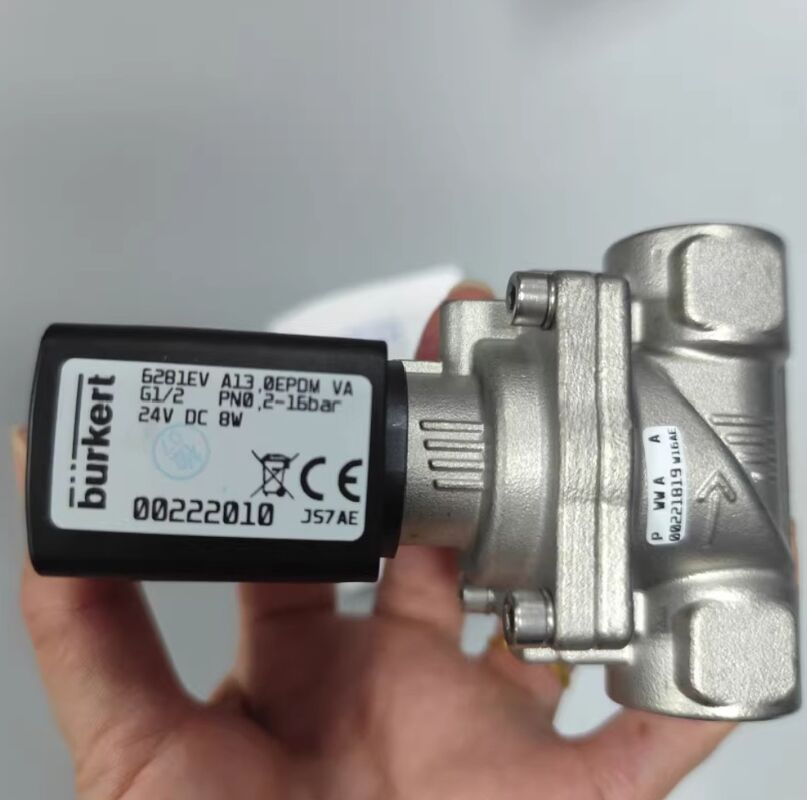 '00322529 '00322530 '00322531 Burkert सोलेनोइड वाल्व प्रकार 6281 G1/4 2/2 सामान्य रूप से बंद स्टेनलेस स्टील AC24V 8W