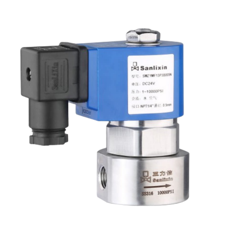 H4S005B02-AC-24 PEEK सील सामग्री 1/4'' 24VAC ओरिफिस आकार 0.5mm 2 Way NC उच्च दबाव सोलेनोइड वाल्व स्टेनलेस स्टील 316