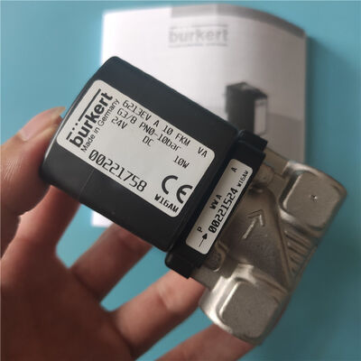 6213 प्रकार G3/8 2/2 सामान्य रूप से बंद 00221758 00221759 00221761 स्टेनलेस स्टील Burkert